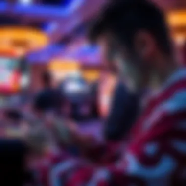 Mobile Gaming Experience Player engaging in an online scratch game on a mobile device