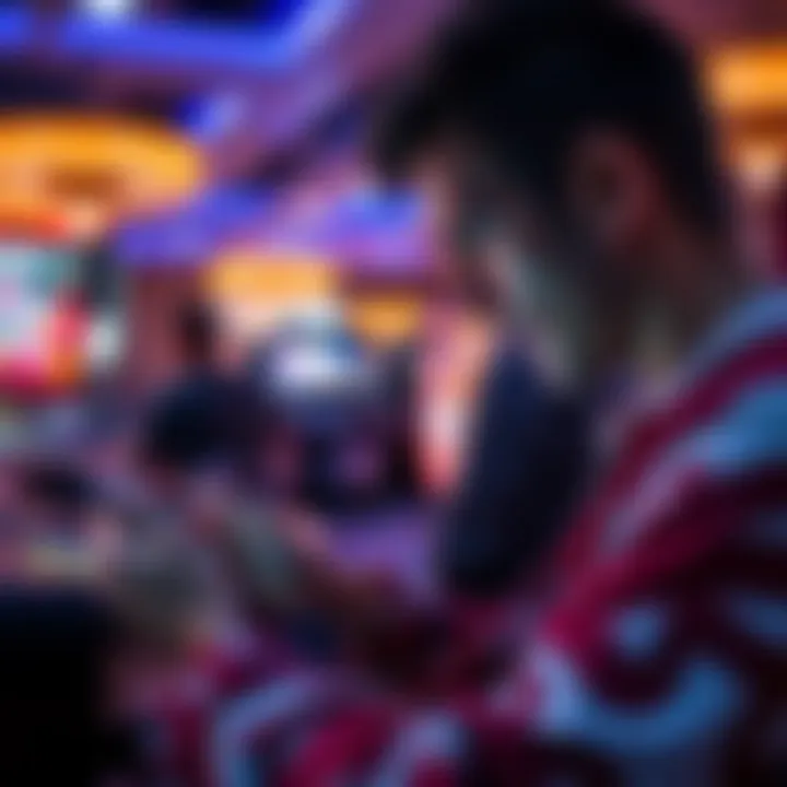 Mobile Gaming Experience Player engaging in an online scratch game on a mobile device