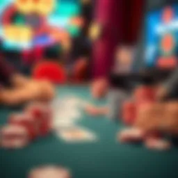 Engaging poker table setup with vibrant cards and chips