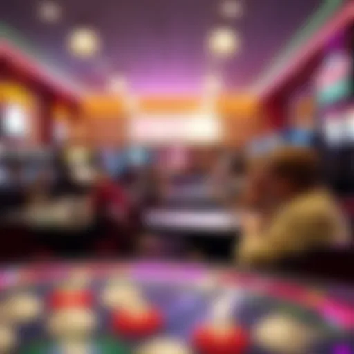 Bingo hall with players engaged in a game