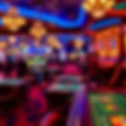 Vibrant casino floor showcasing various table games