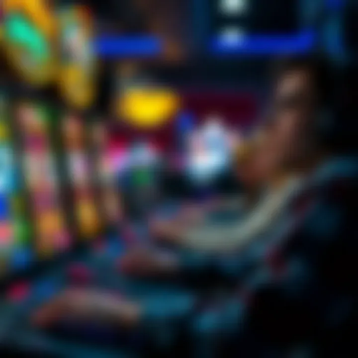 Immersive Gaming Experience A close-up of a player immersed in the experience of playing river-themed online slots.