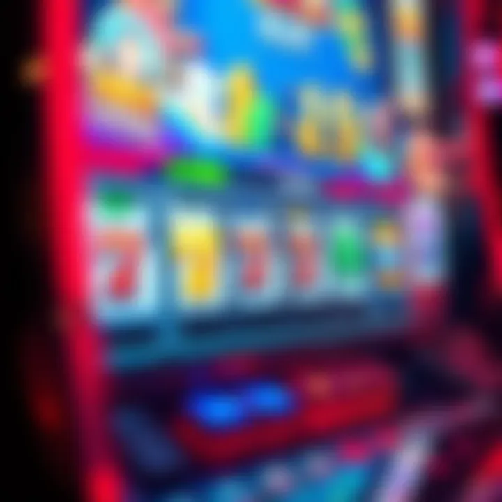 Iconic slot machine symbols and graphics displayed on screen