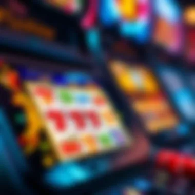 Mobile Slot Machine Game Display Close-up of a mobile device displaying a slot machine game