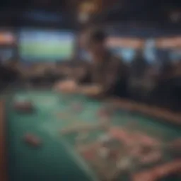 A dynamic scene of sports betting activities