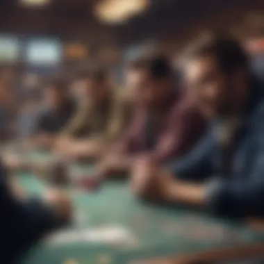 Bettors Analyzing Statistics A group of bettors analyzing statistics and odds