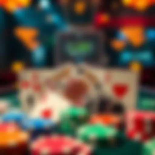 A vibrant assortment of premium poker cards displayed elegantly