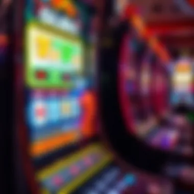 A close-up of a popular slot machine showing its interface and features