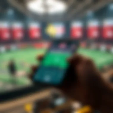 A modern sports betting app on a smartphone