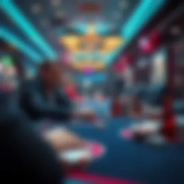 Stunning graphics depicting a 3D poker environment