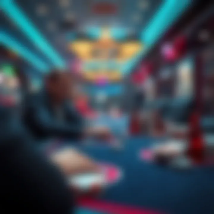 Stunning graphics depicting a 3D poker environment