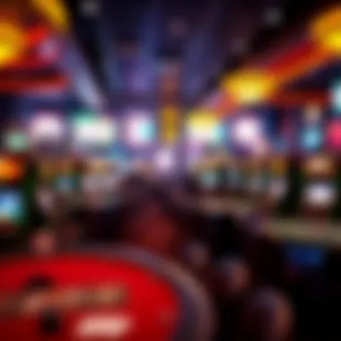 A bustling gambling venue showcasing diverse games