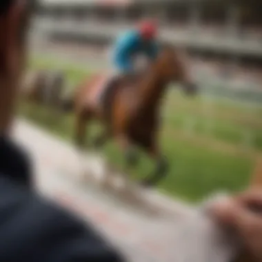 A close-up of a betting slip for horse racing