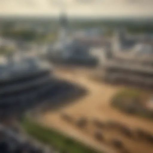 A panoramic view of Churchill Downs during the Kentucky Derby