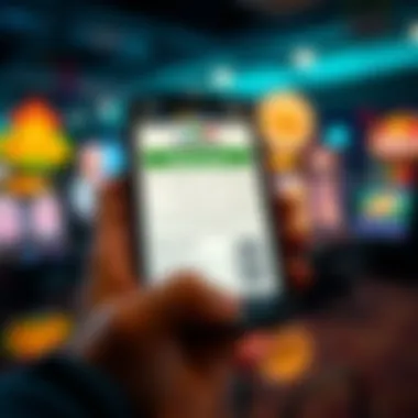 A digital lottery ticket interface on a smartphone screen