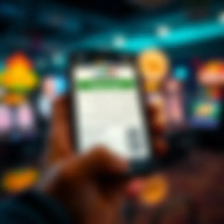 A digital lottery ticket interface on a smartphone screen