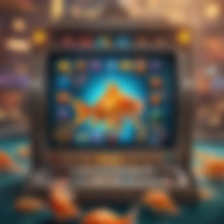 Overview of goldfish slot machine game screen