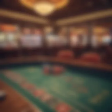 Vintage gaming tables showcasing classic casino games