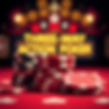 Close-up of poker chips representing stakes in a game