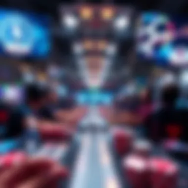 A collage of images showing the rise of technology in betting platforms related to esports.