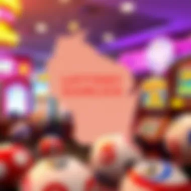 Illustration of various lottery games