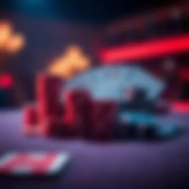 Visual depiction of strategic gameplay elements in poker