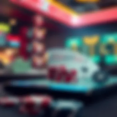 Illustration representing technological advancements in poker apps