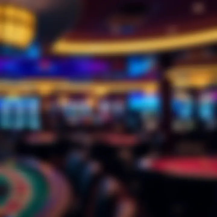 Inside the casino showcasing gaming tables