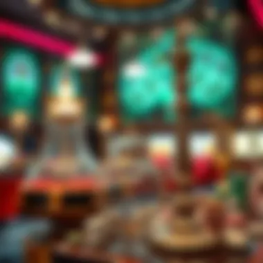 Historical casino artifacts on display