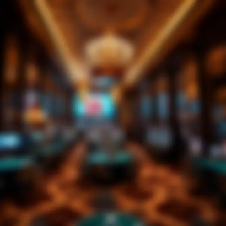 Luxurious interior of a casino