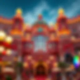 Opulent architecture of a casino palace