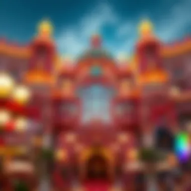 Opulent architecture of a casino palace