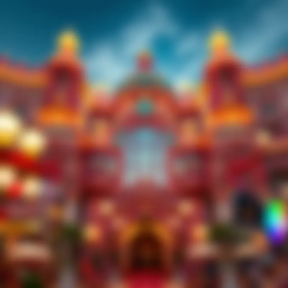 Opulent architecture of a casino palace