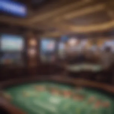 An engaging sports betting scene in a lively casino