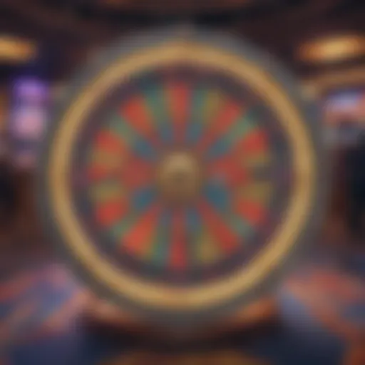 Colorful Money Wheel in a Casino Setting