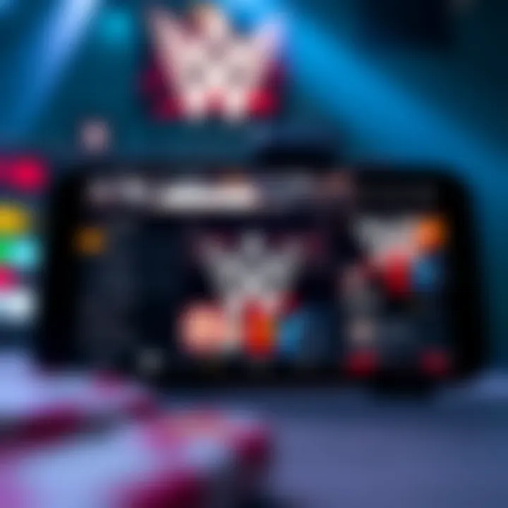 Overview of WWE Bet App interface