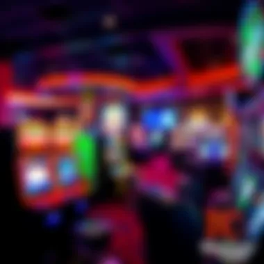 Interior gaming area filled with vibrant slot machines and gaming tables