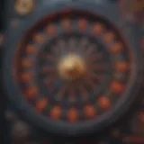 Close-up of the Wicked Wheel slot machine interface showcasing its unique symbols and gameplay.