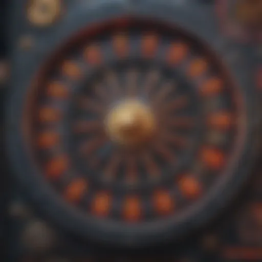 Close-up of the Wicked Wheel slot machine interface showcasing its unique symbols and gameplay.