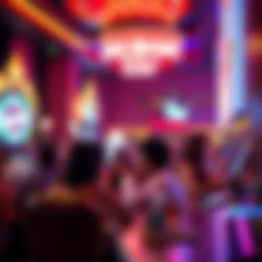 Guests enjoying a lively atmosphere at the Fremont Hotel & Casino