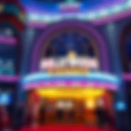 A captivating view of the Hollywood Casino entrance showcasing its vibrant atmosphere