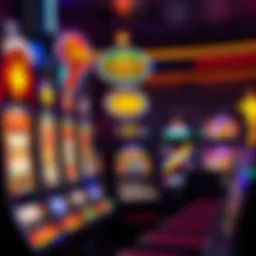 A vibrant slot machine display showcasing various themes and designs