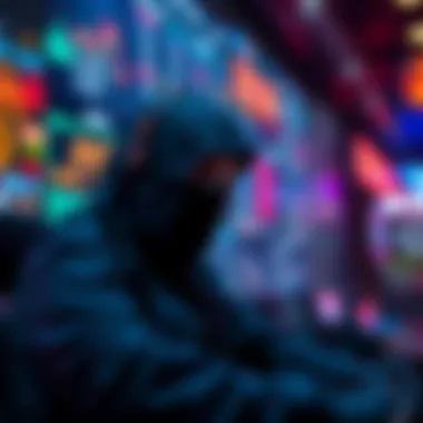 An abstract representation of cybersecurity in online betting.