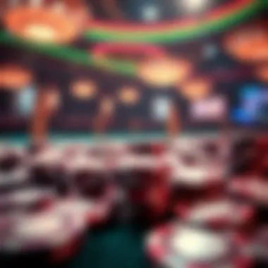 An artistic representation of casino chips in a gaming environment