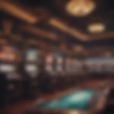 Diverse Gaming Options at Jackpot Casino Interior gaming area with diverse slot machines and table games