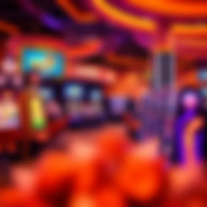 Interior gaming area bustling with excitement and diverse gaming options