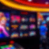 An overview of a digital casino interface showcasing various game options and user-friendly navigation