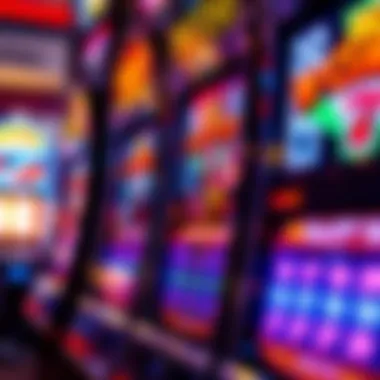 Close-up of a slot machine display with high payout indicators