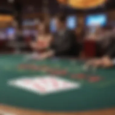 Visualization of a blackjack table at a casino