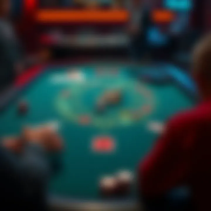 Strategic betting layout of an online blackjack table